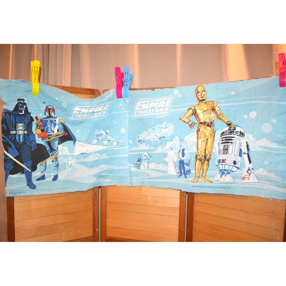 Vintage Star Wars 1979 Black Falcon Fabric Scraps